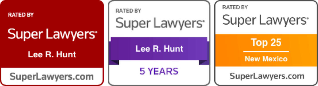 SuperLawyers Lee R. Hunt, 5 years, top 25 New Mexico lawyers