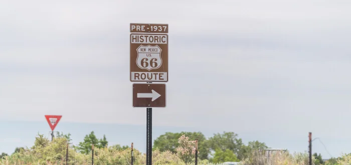 Historic Route 66 road sign